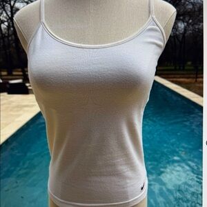 Nike Women's Camisole White Cotton Top Size Medium